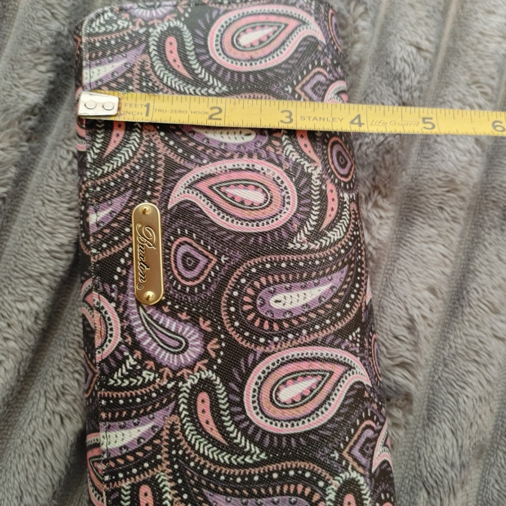Buxton Paisley Wallet - Pink, Purple, Black